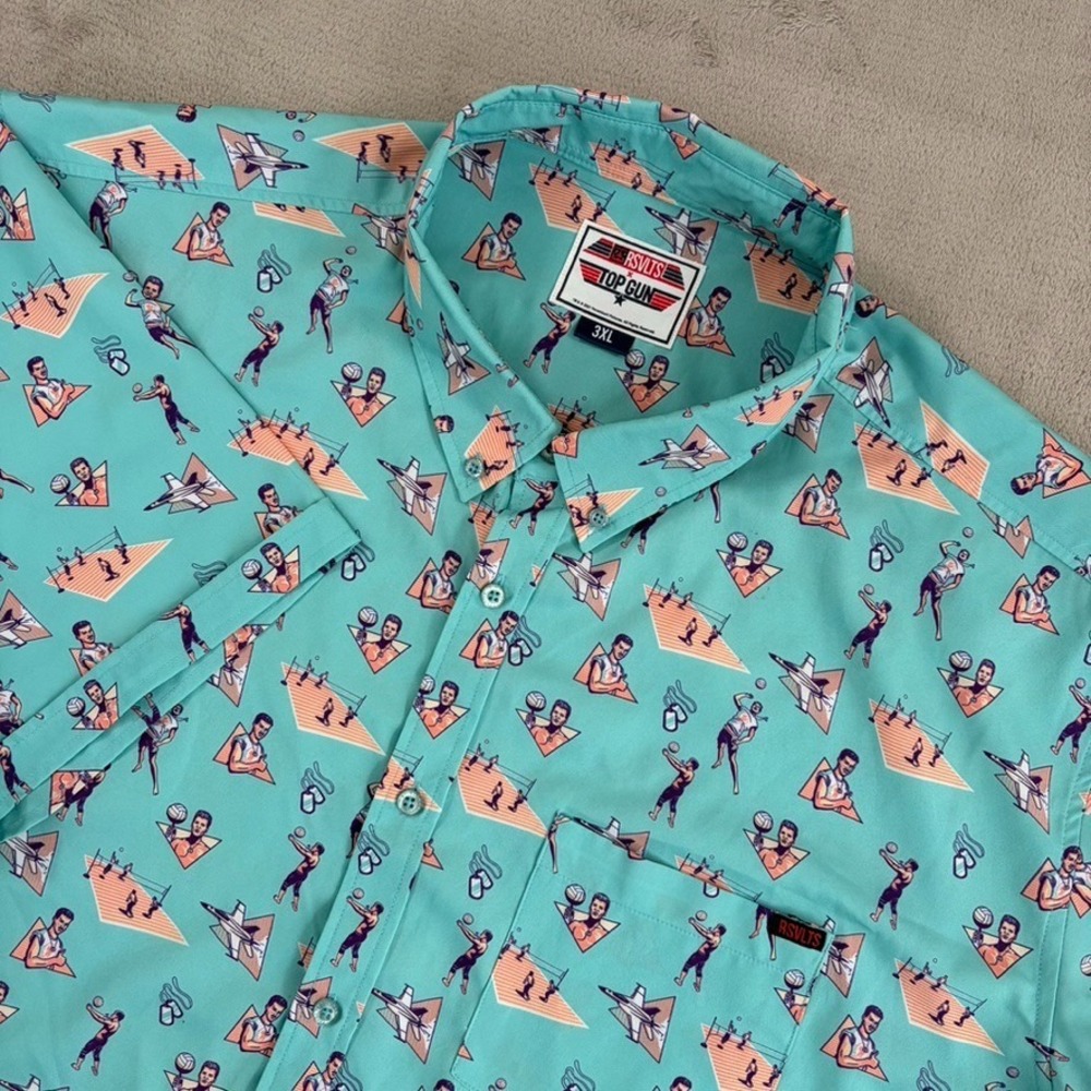 RSVLTS x Top Gun Playing With The Boys Kunuflex Shirt in Men 3XL Short Sleeve